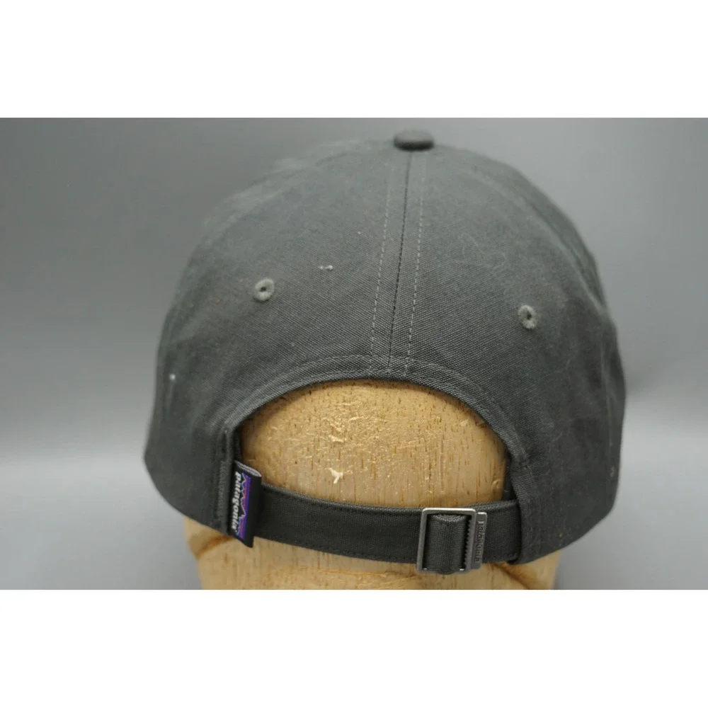 Patagonia P-6 Label Trad Cap Grey Adjustable Hat Sunset Wave Patch Baseball Hat